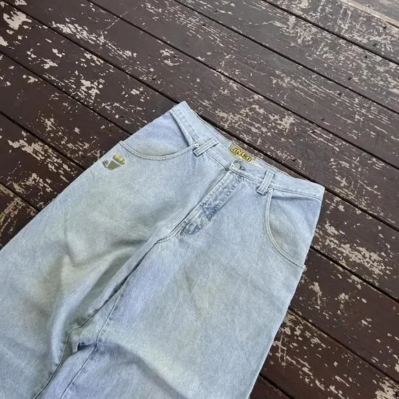 (34x30) Vintage 90s JNCO Jeans Smokestacks Pipes Wide Leg Baggy Skater Rave - Picture 3 of 8